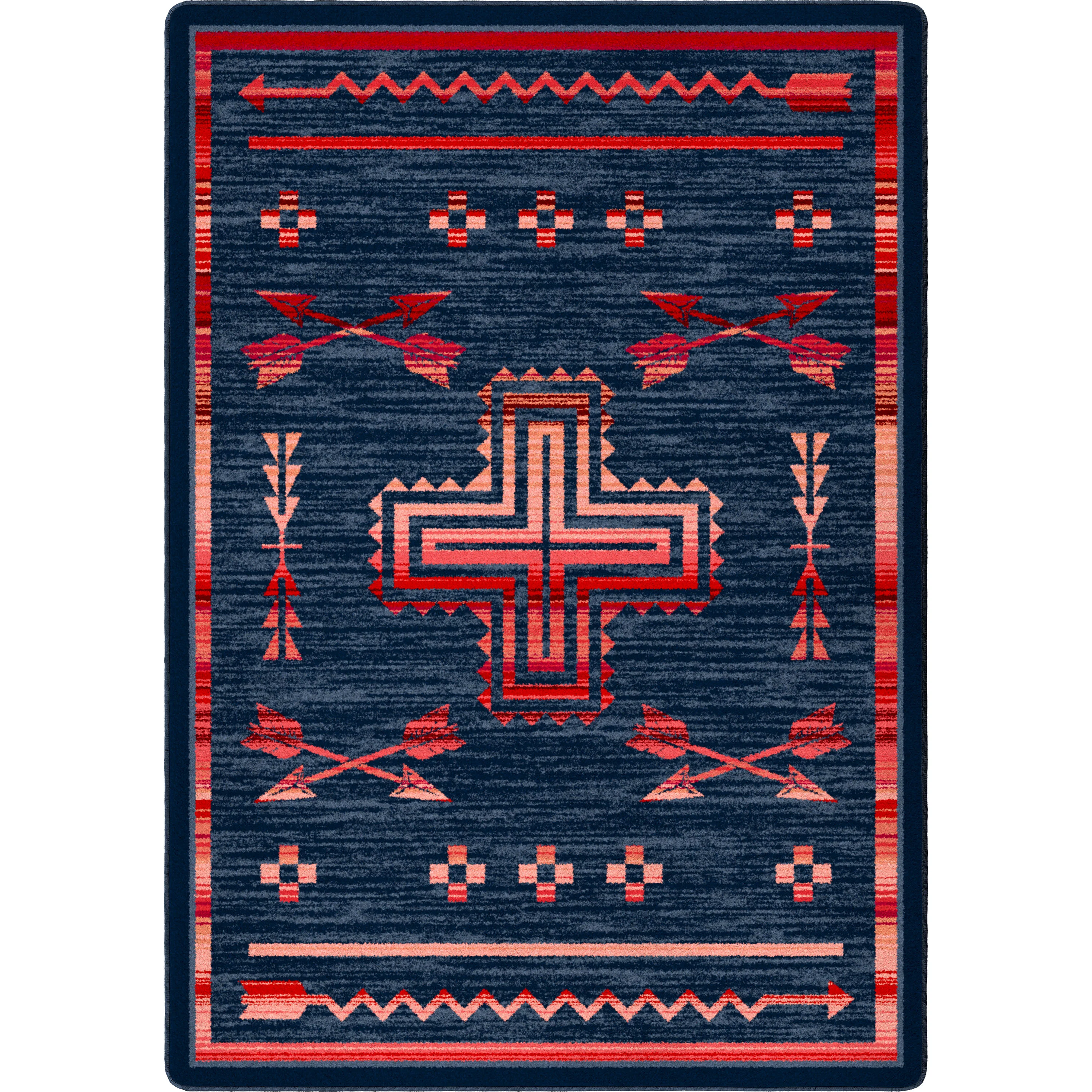 Detailed Shoot Me Straight Rug – Power Red Consistent