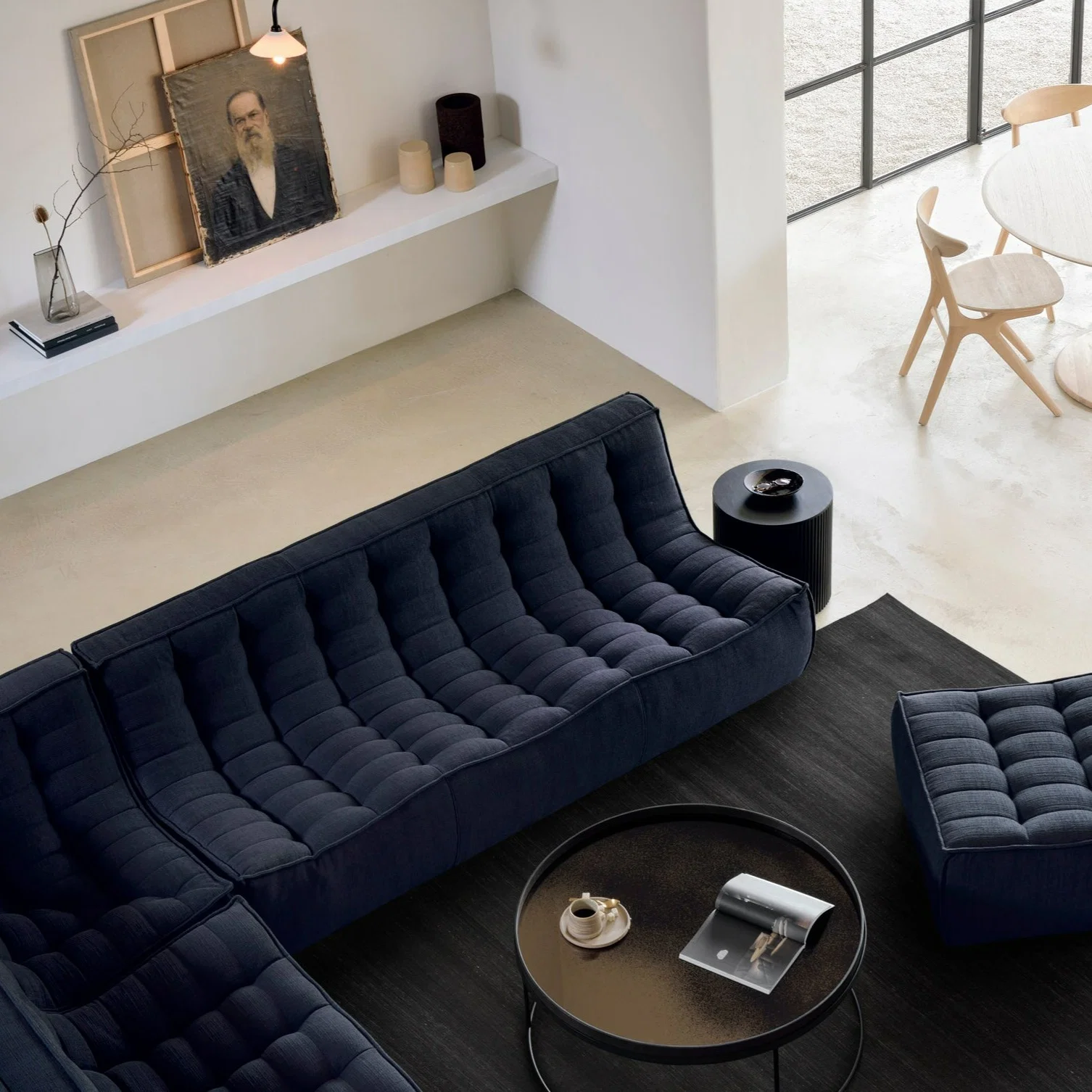 Breathable N701 3 Seater Eco Fabric Sofa Graphite Healthy