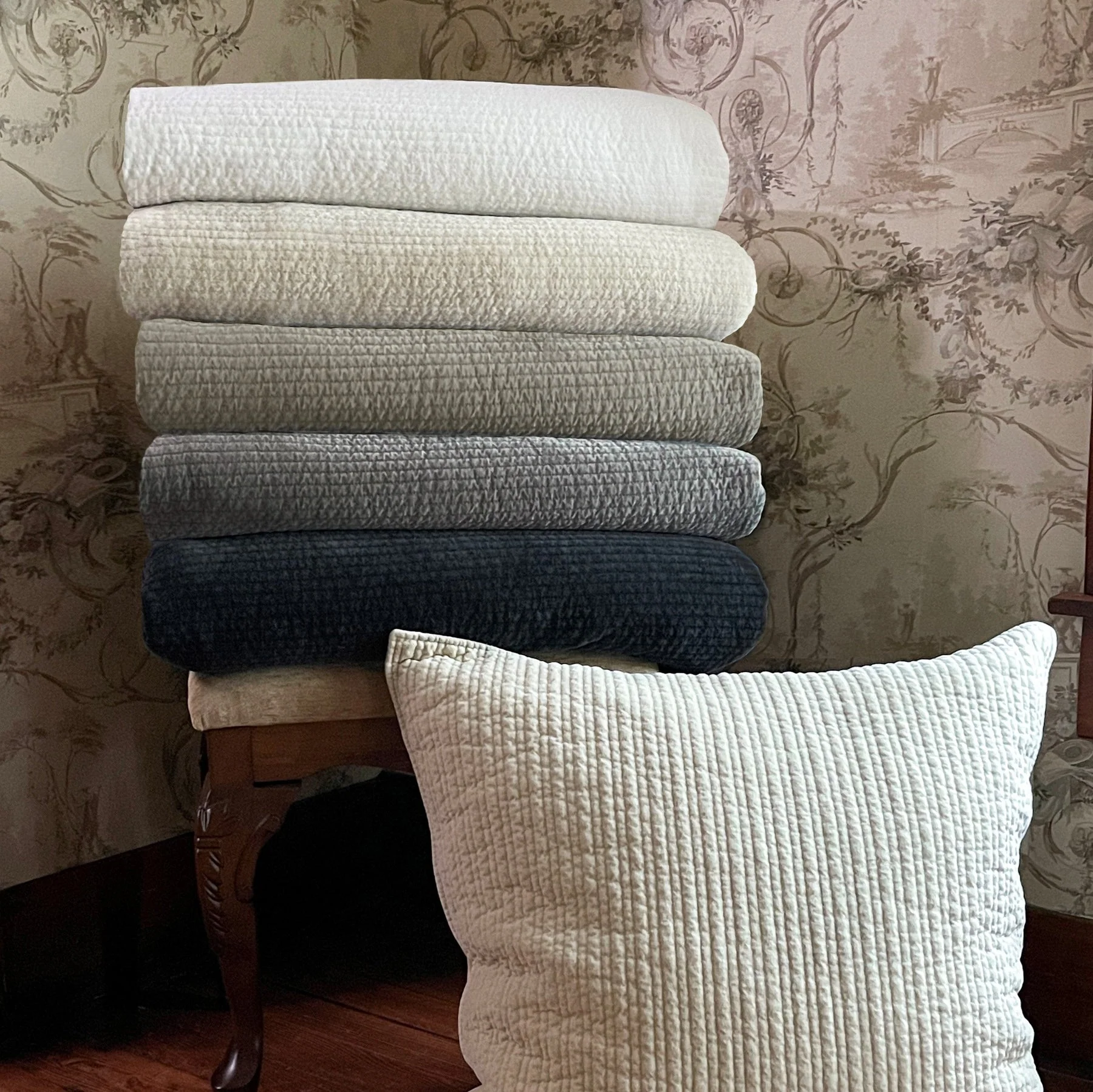 Secure Stonewashed Cotton Velvet Quilt Set Organic