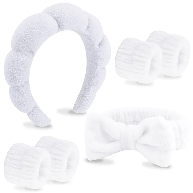 Reusable VELSCRUN 6 Pack Spa Headband Makeup Headband Face Wash Headband Skincare Professional