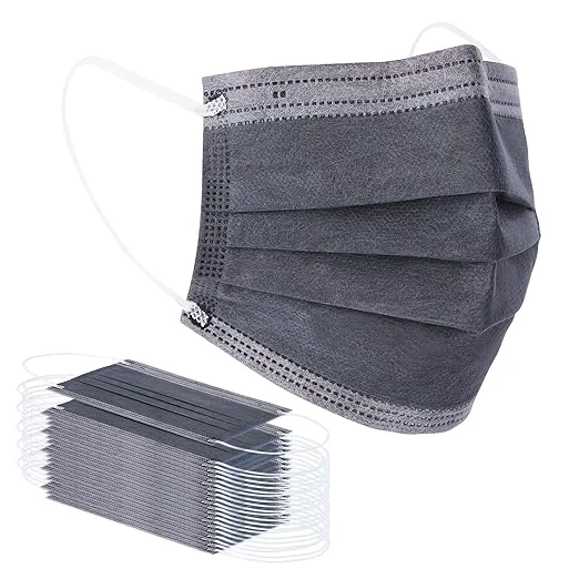 Exceptional Borje Grey Disposable Face Mask 100 Pcs Grey Face Masks 3 Ply Protection Masks Convenient