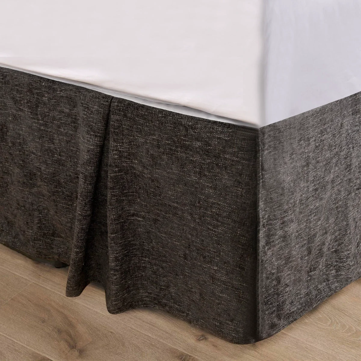 Exclusive Black Chenille Bed Skirt Breathable