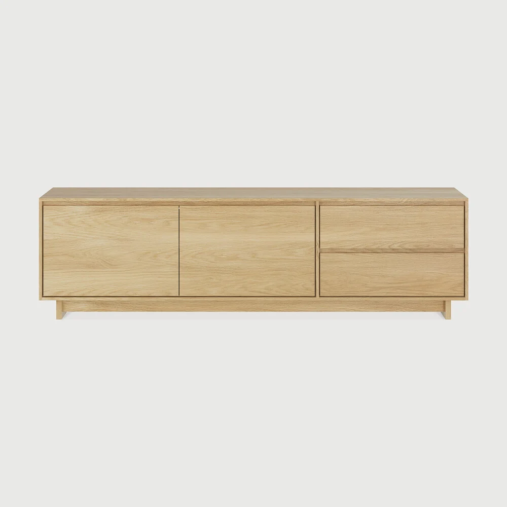 Exclusive Wave Solid Oak Media Console Original Design