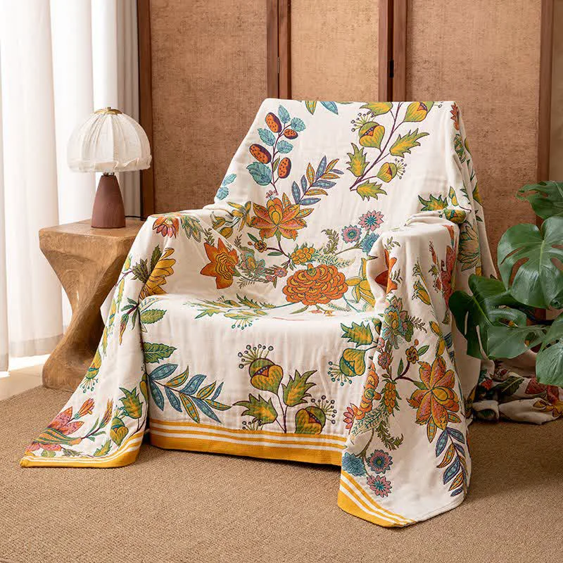 Trendy Ownkoti Vibrant Floral Pure Cotton Blanket Original Design
