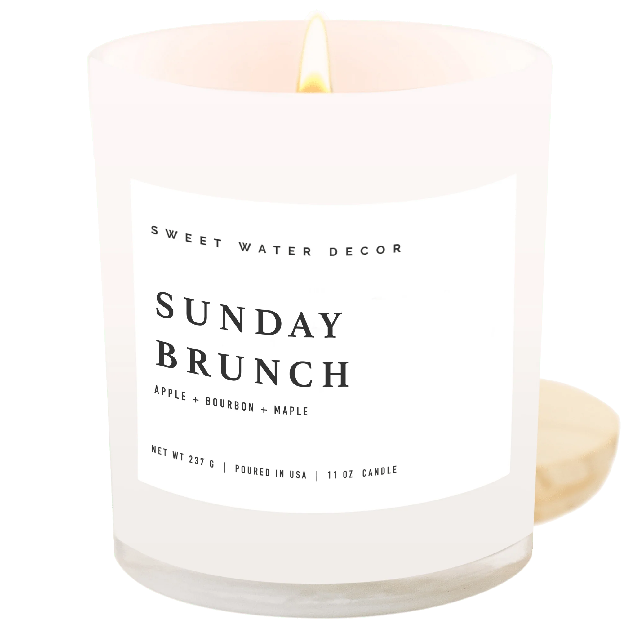 Casual Sunday Brunch Soy Candle – White Jar – 11 oz Original