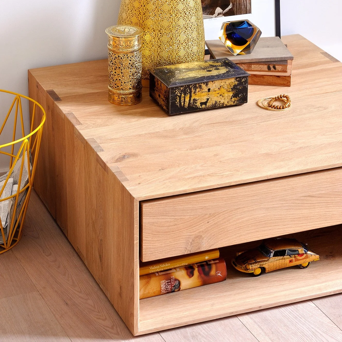 Long-Lasting Nordic II Solid Oak Bedside Table Smooth