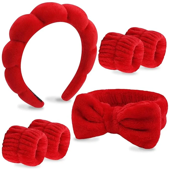 Eco-Friendly Velscrun 6 Pack Spa Headband Makeup Headband Face Wash Headbands Skincare Green