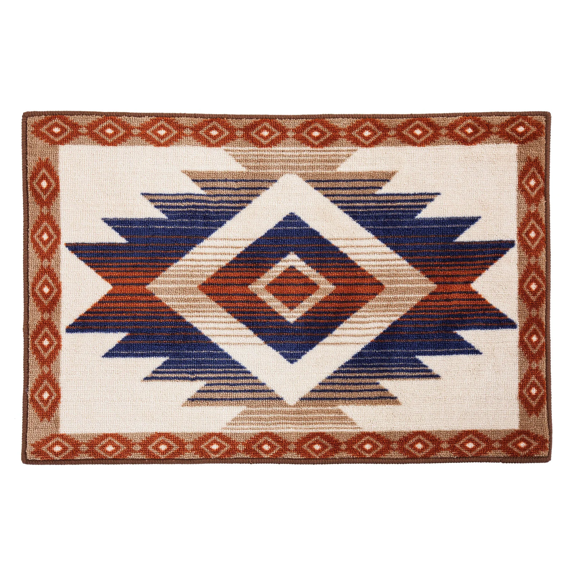 Advanced Aztec Blue amp Terracotta Rug Professional