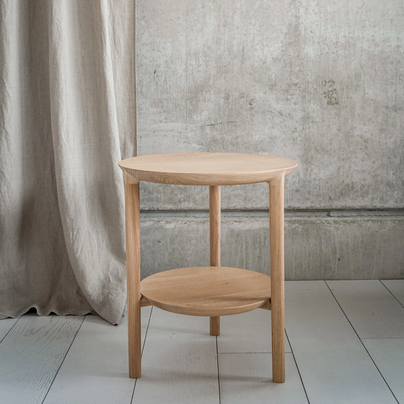 Genuine Bok Solid Oak Side Table Exceptional