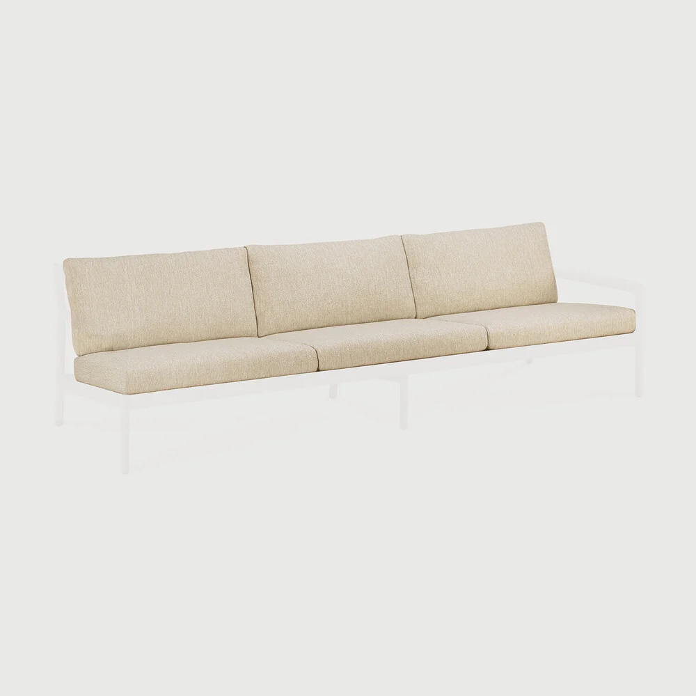 Selected Jack Outdoor Sofa 3 Seater Cushion Set Natural Fabric Functional
