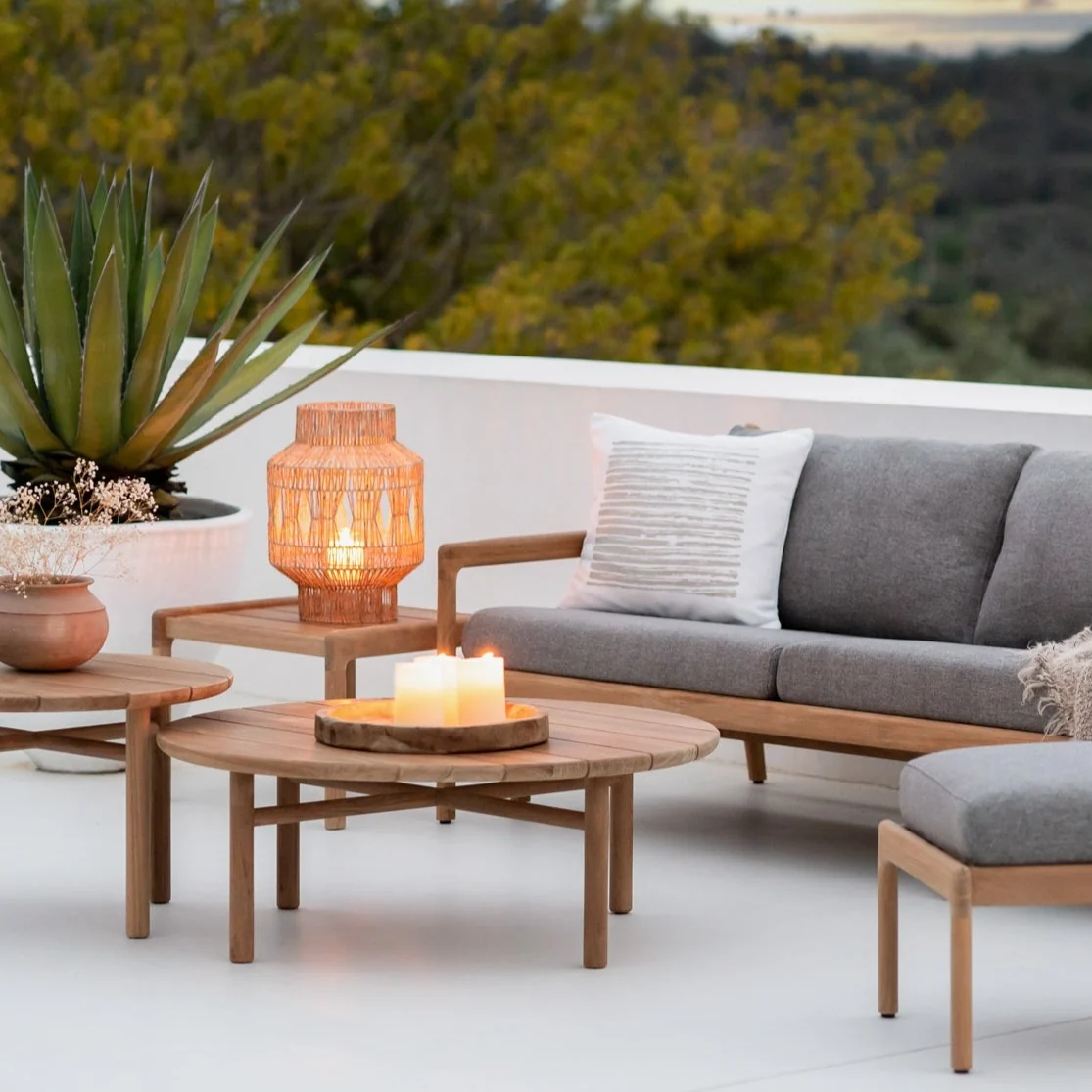 Healthy Quatro Solid Teak Outdoor Coffee Table 38 quot Unique