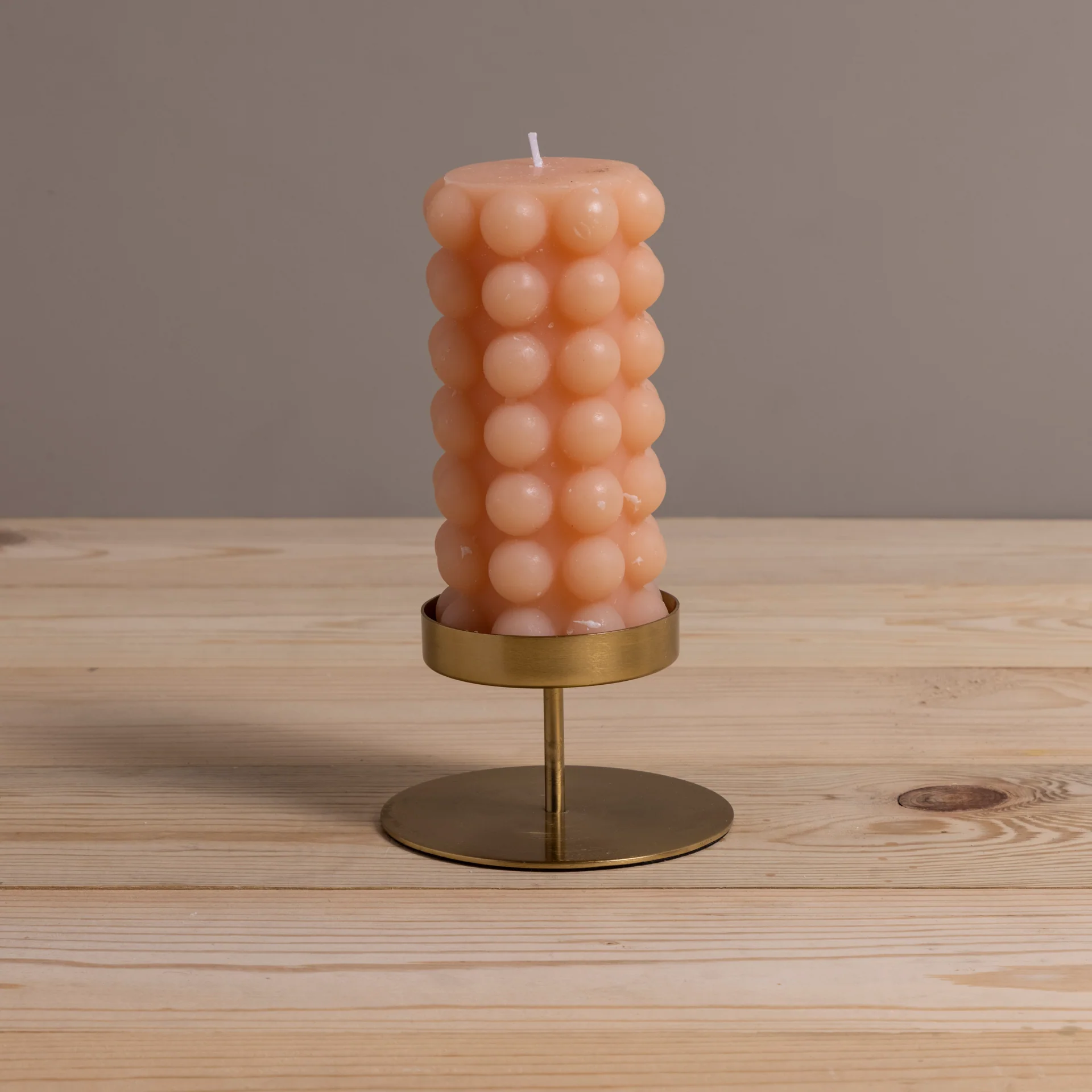 Reliable Hobnail Pillar Candle Nude Refined