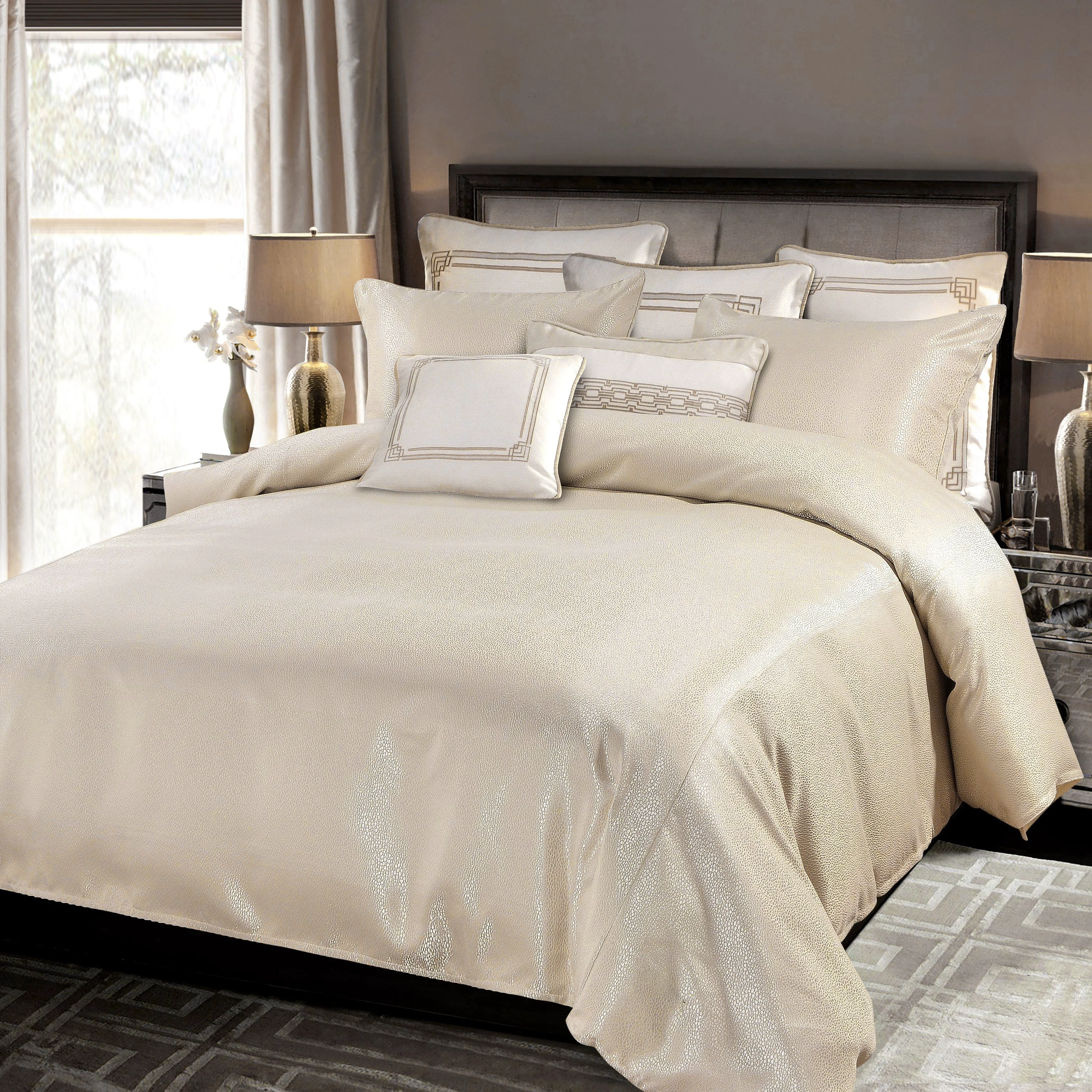 Clean Marilyn Modern Bubble Duvet Cover Set 3 Pc Green