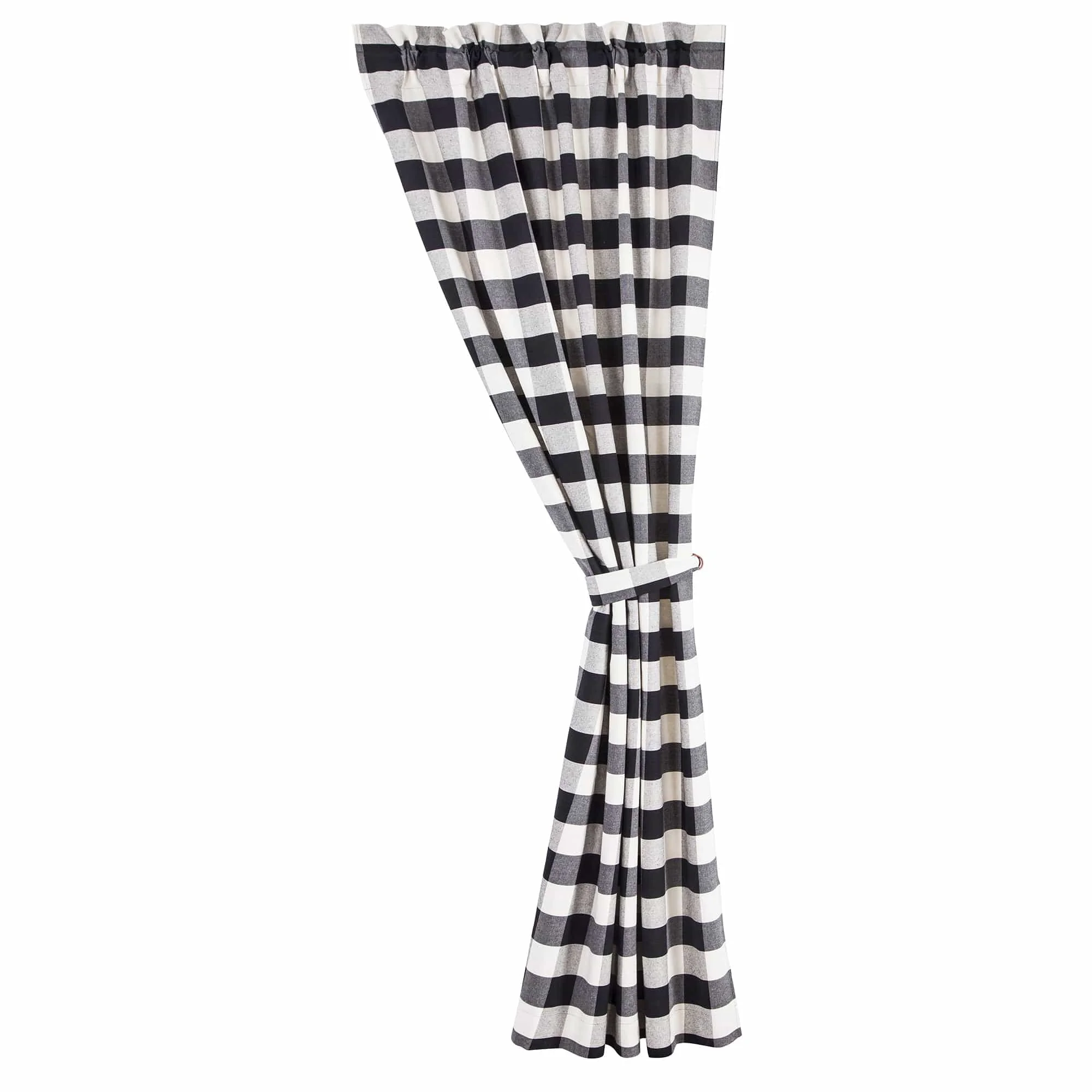 Reliable Camille Buffalo Check Curtain Set 2 Pc Durable
