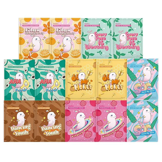 High-Performance ZealSea Face Masks Skincare for Women Variety Bulk Facial Sheet Mask Set for Specialty