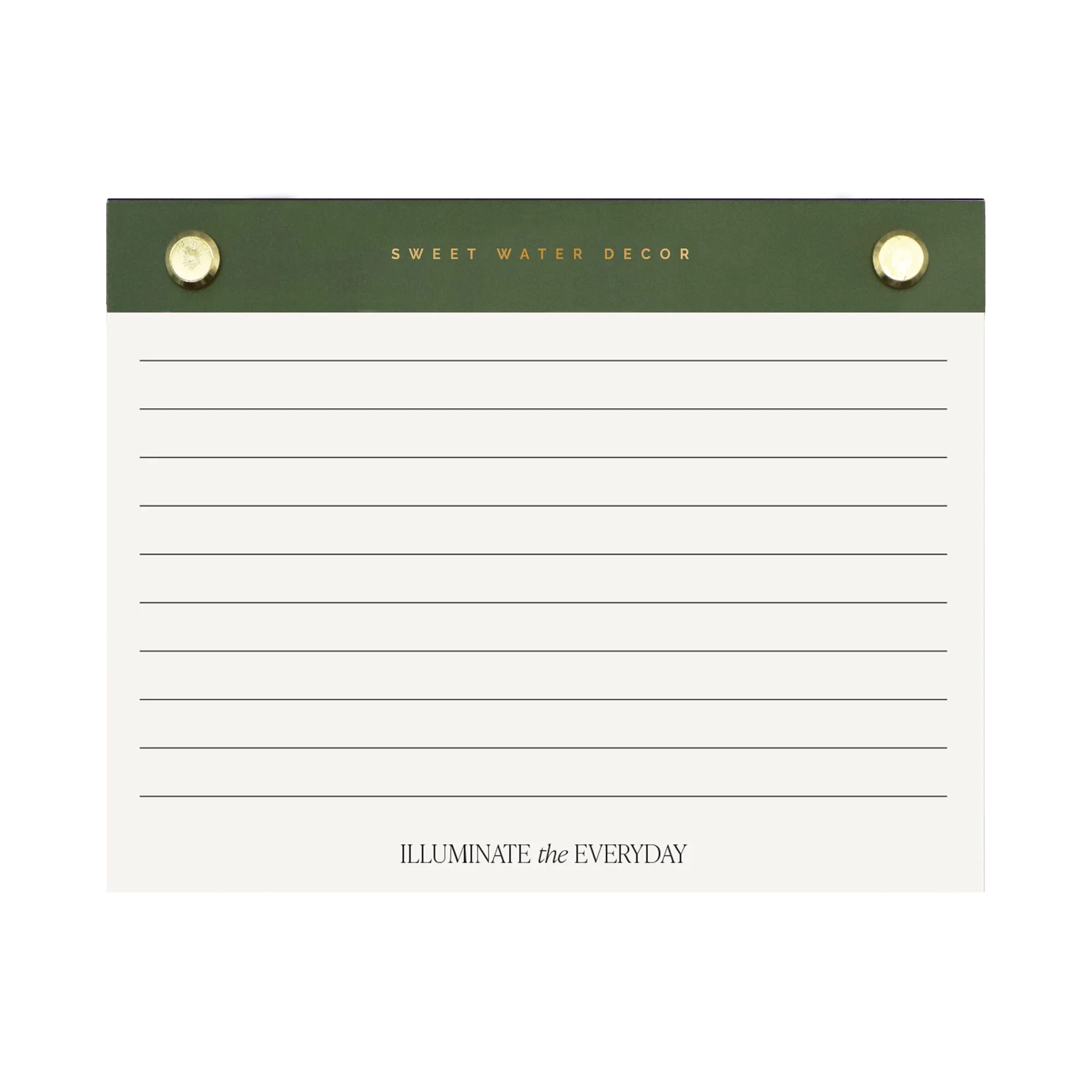 Relaxed Small Green Gold Rivet Basic Notepad Fashionable