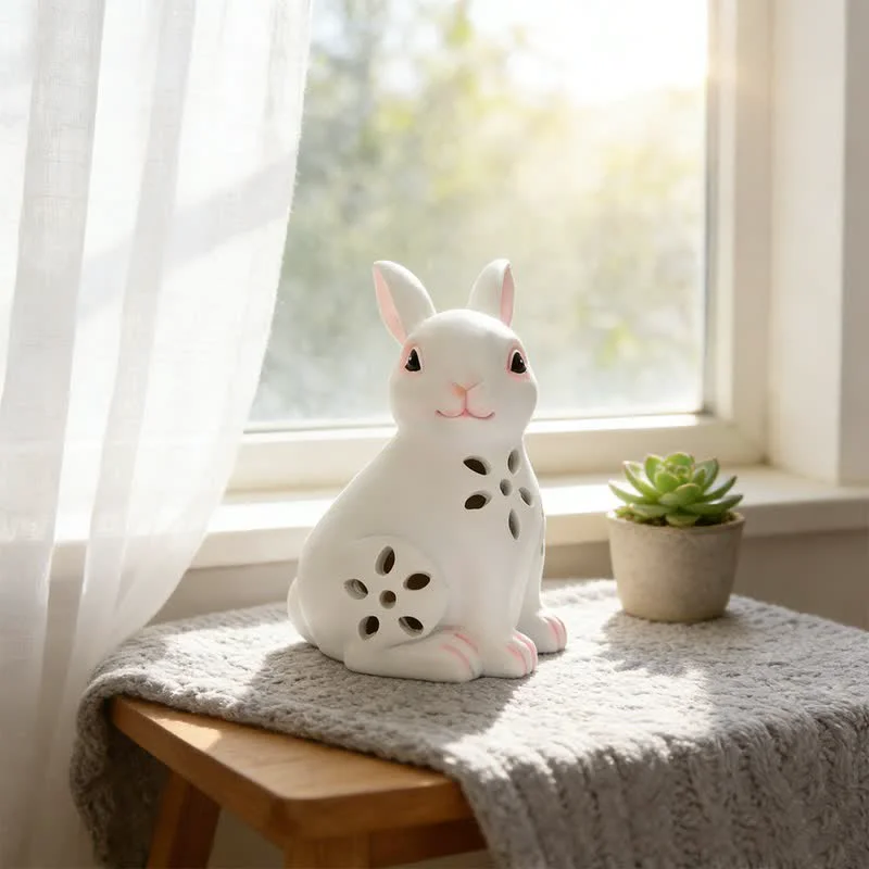 Fine Ownkoti Solar-Powered Hollow Bunny Garden Decor Healthy
