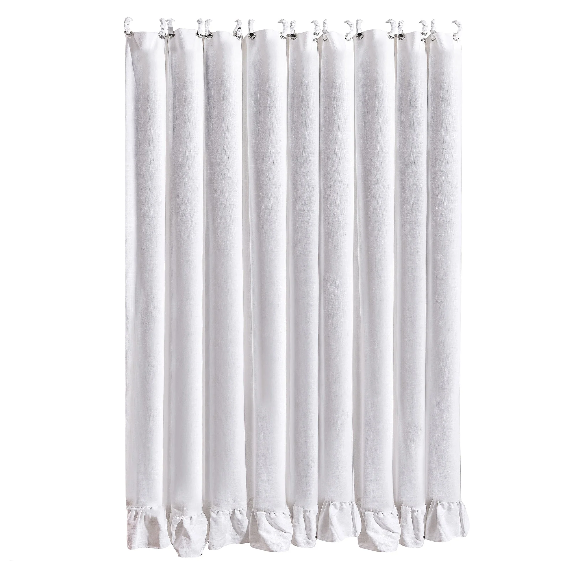 High-Performance Lily Washed Linen Ruffled Shower Curtain Certified