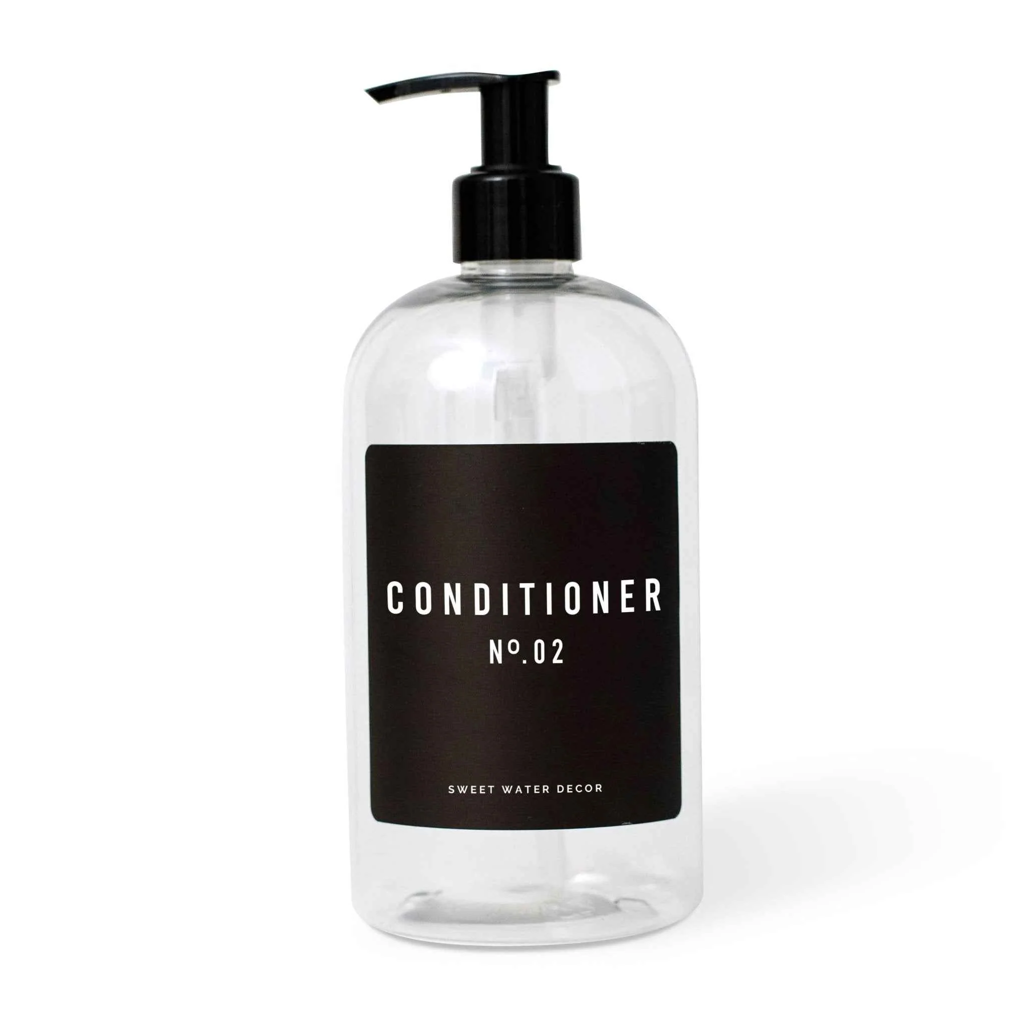 Smooth 16oz Clear Plastic Conditioner Dispenser – Black Label Premium