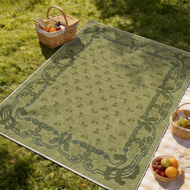 Sustainable Ownkoti Romantic Floral Non-Slip Foldable Area Rug Enhanced