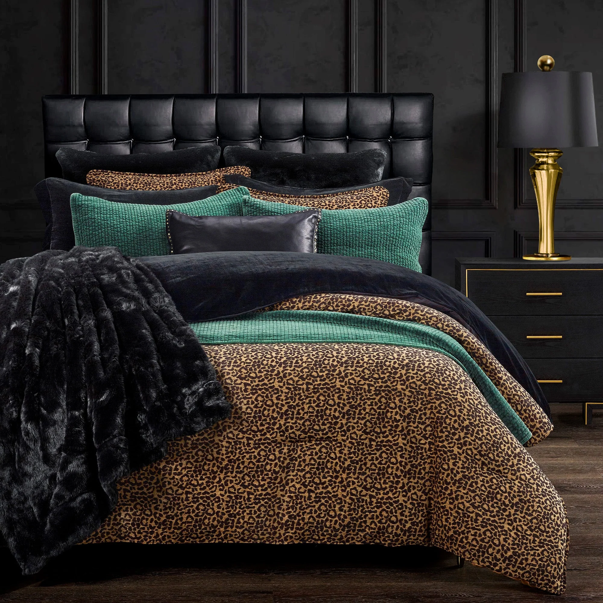 Enhanced Adrienne Duvet Cover Set 3 Pc Green