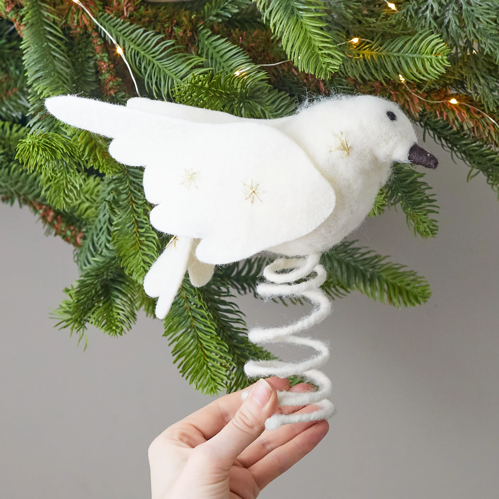 Recyclable Felt Dove Tree Topper Innovative