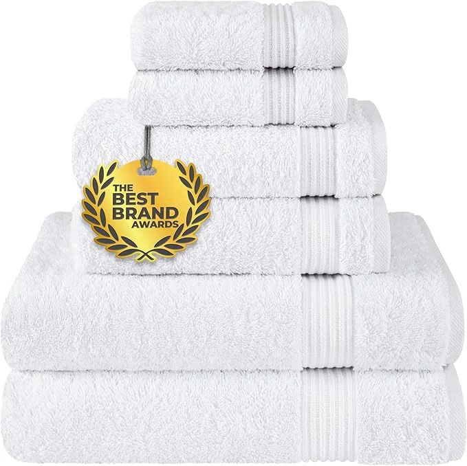 First-Class Cotton Paradise 6 Piece Towel Set Cotton Soft Absorbent Turkish Towels Practical