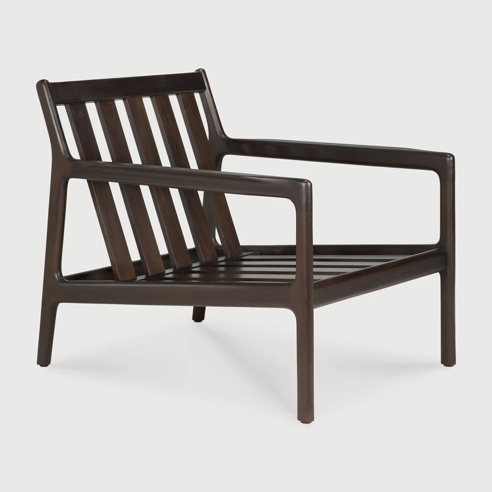 Superior Jack Lounge Chair Frame Varnished Mahogany Dark Brown Premium