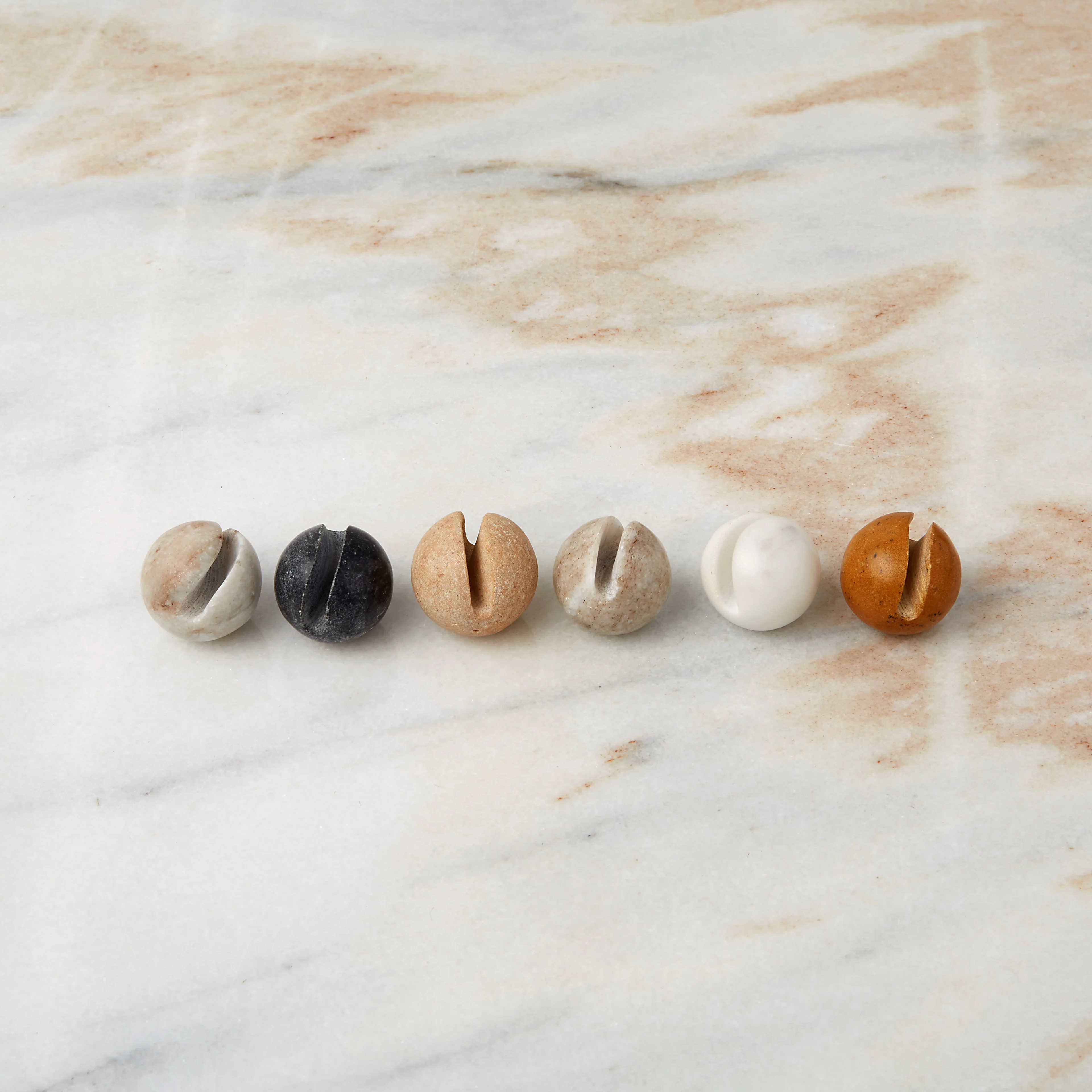 Responsible Assorted Marble Orb Drink Charm Set of 6 Flexible