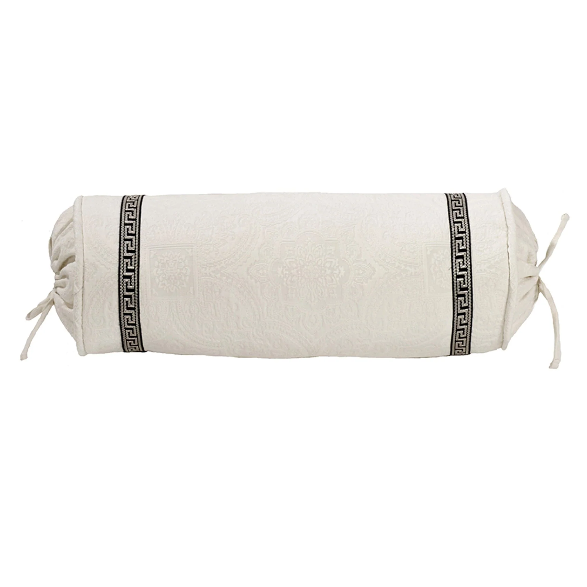 Top-Quality Augusta Matelassé Greek Key Trim Neckroll Pillow World-Class