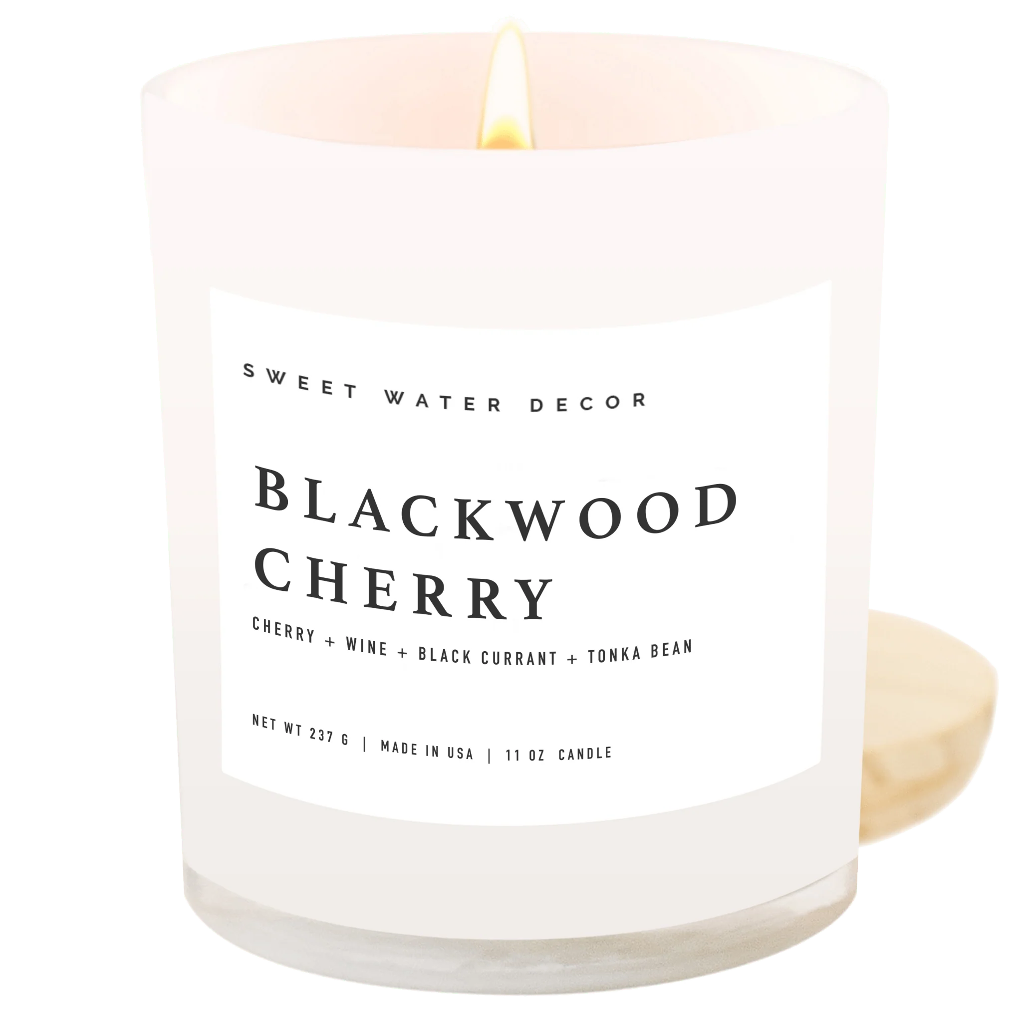 Exceptional Blackwood Cherry Soy Candle – White Jar – 11 oz Flexible
