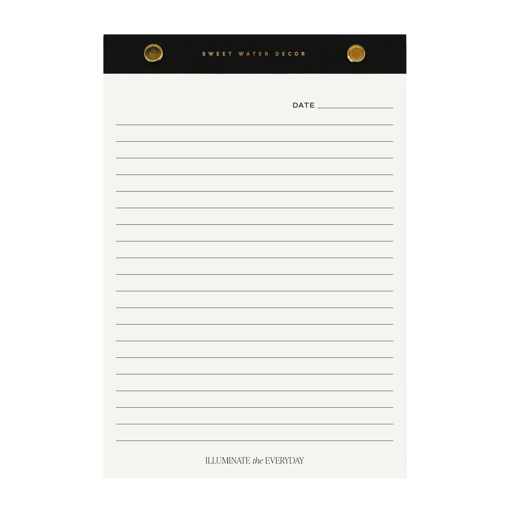 Eco-Friendly Gold Rivet Basic Notepad Traditional