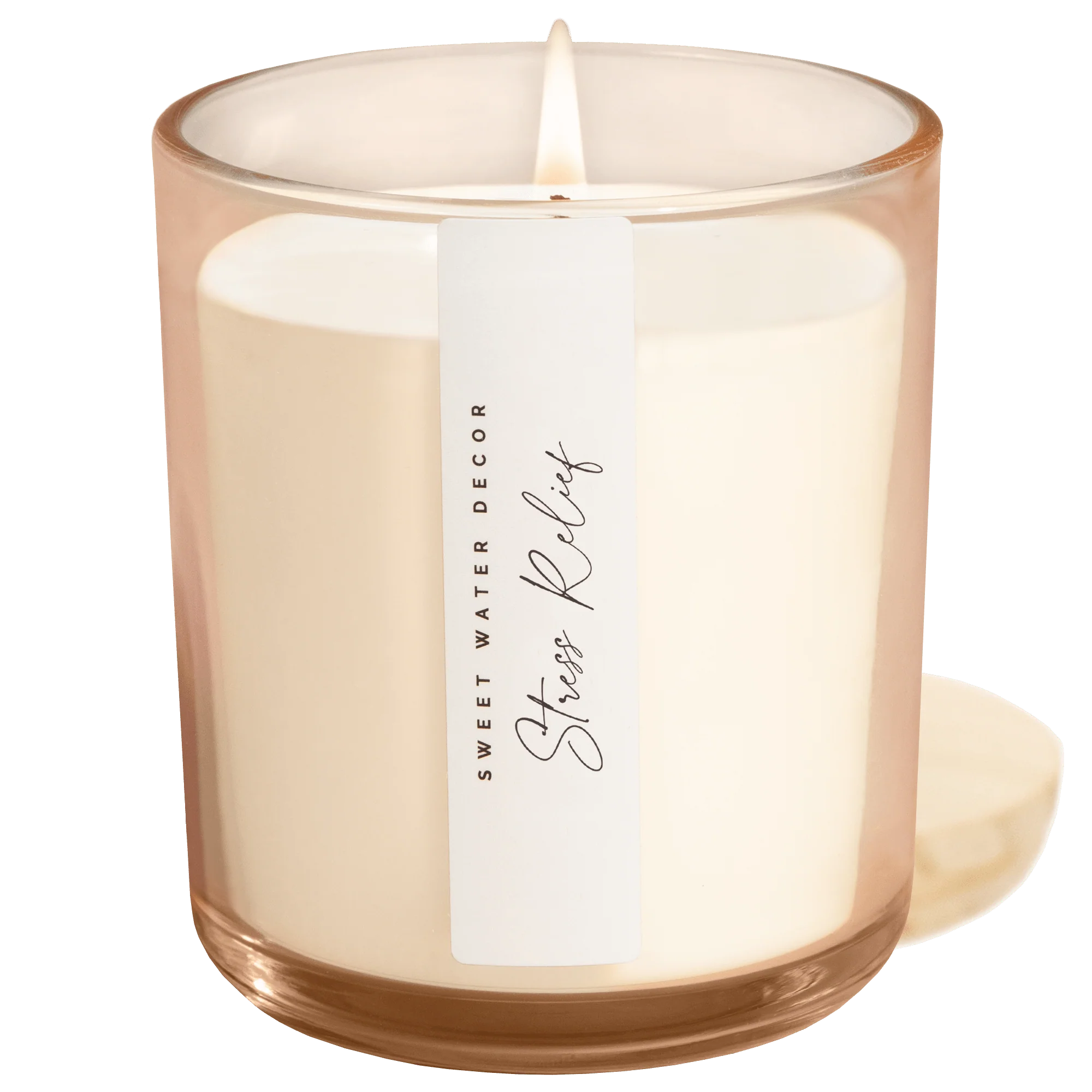 Safe Stress Relief Soy Candle – Tinted Glass Jar – 12 oz High-Performance