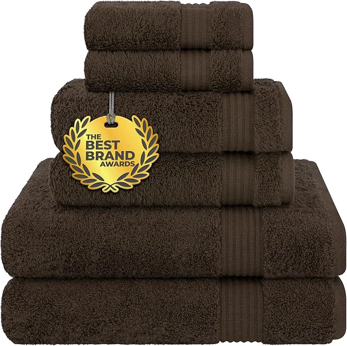 Exclusive Cotton Paradise 6 Piece Towel Set Cotton Soft Absorbent Turkish Towels Enhanced