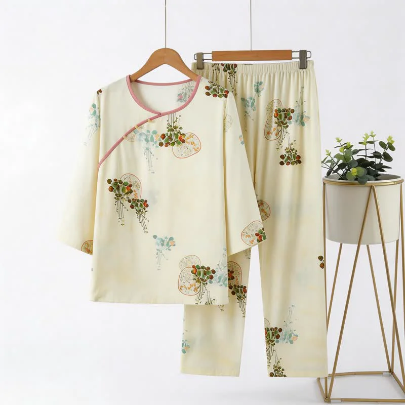 First-Class Ownkoti Fresh Oriental Pattern Pajama Set Exceptional