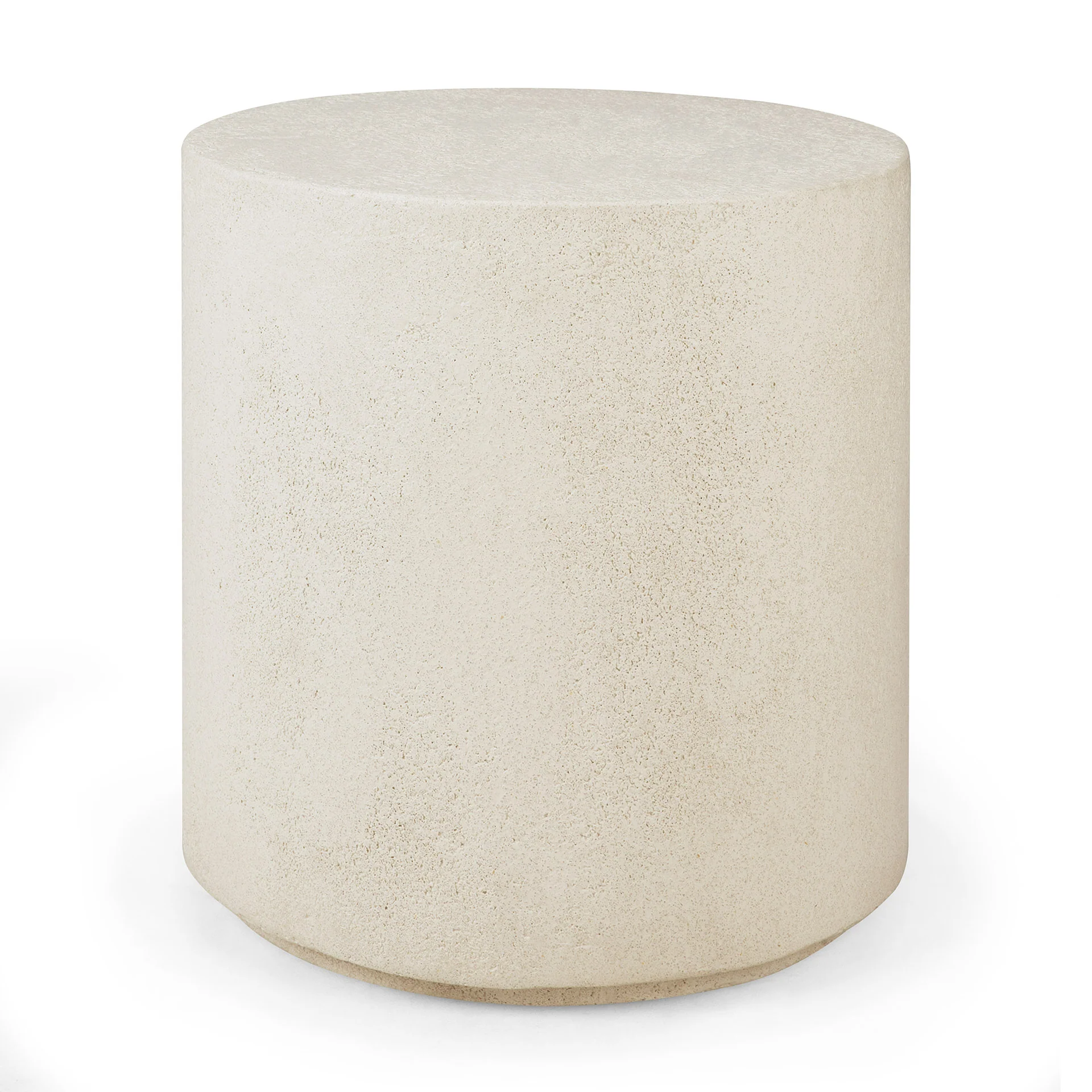 Reliable Elements side table – Microcement – Off White – round Smooth