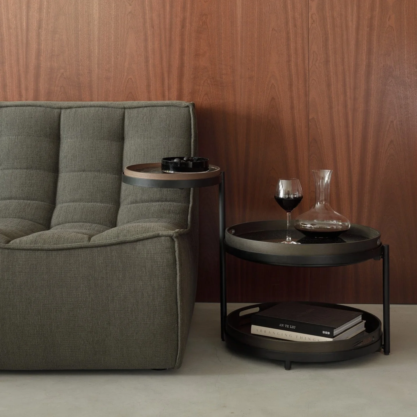 Optimized N701 Single Seater Eco Fabric Sofa Moss Contemporary