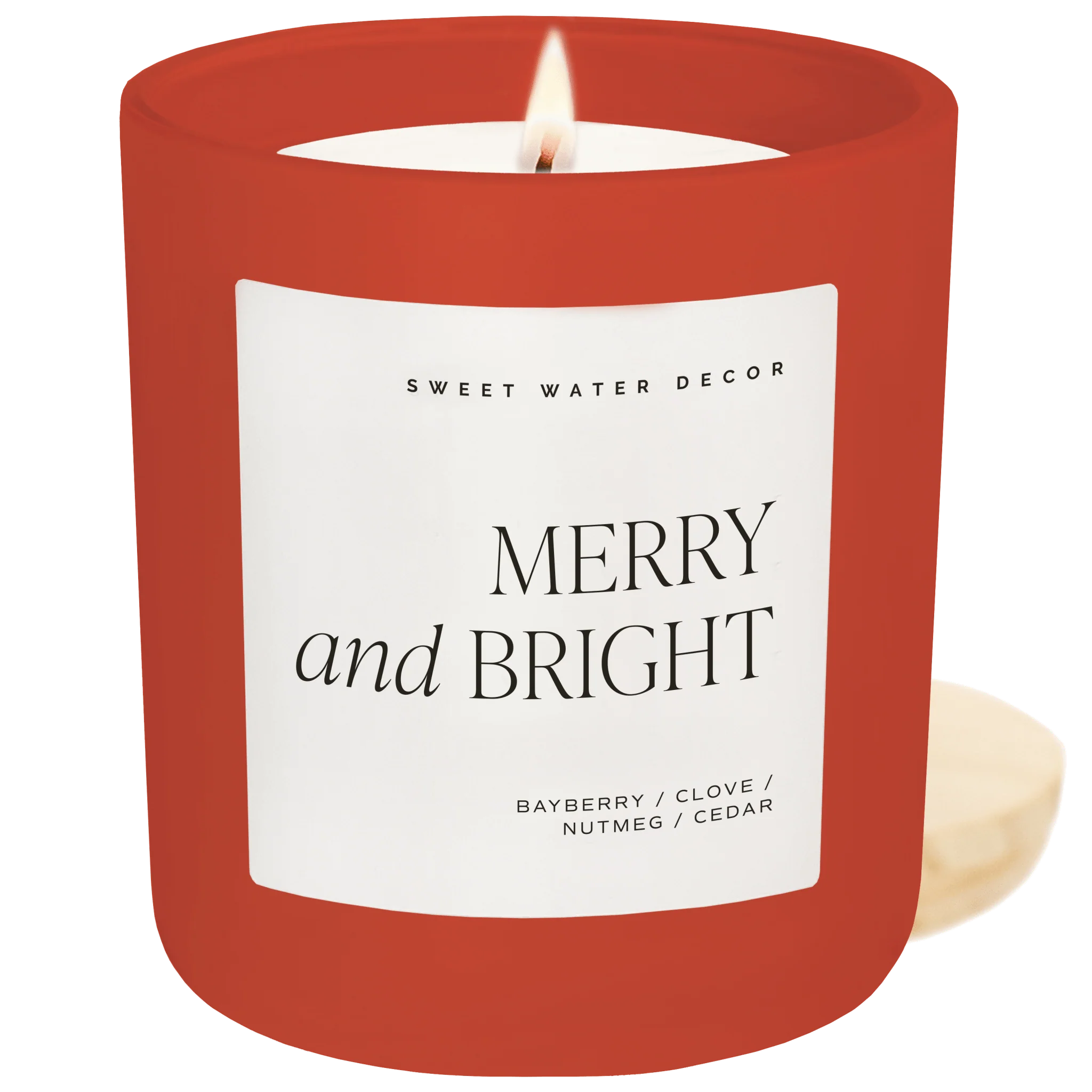 High-Performance Merry and Bright Soy Candle – Red Matte Jar – 15 oz Healthy