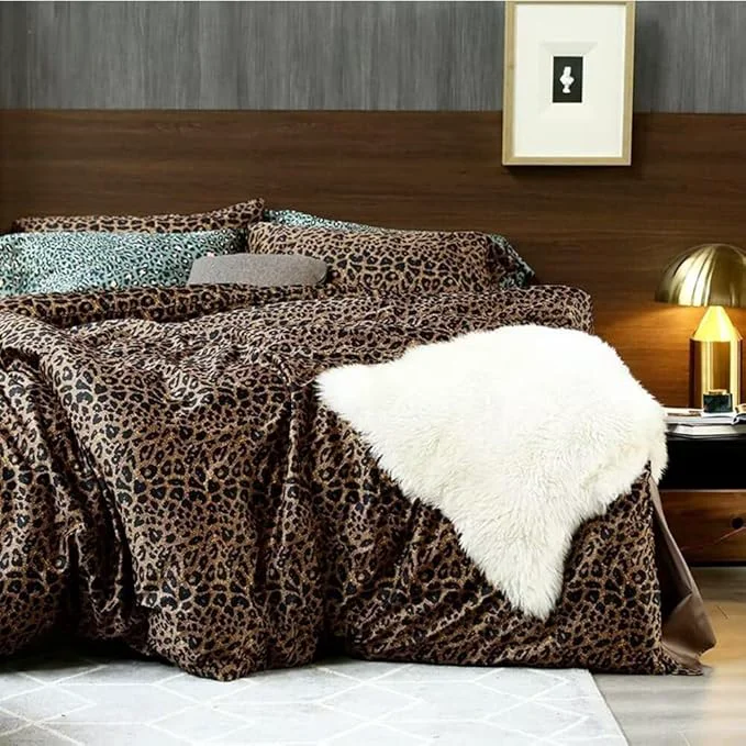 High-Quality mixinni Animal Cheetah Comforter Set Queen 3 Pieces Leopard Print Bed Set Sexy Soft Fluffy Floral Printed Pattern Bedding Set with 2 Pillowcases for All Season- 1 Comforter 2 Pillowcases User-Friendly