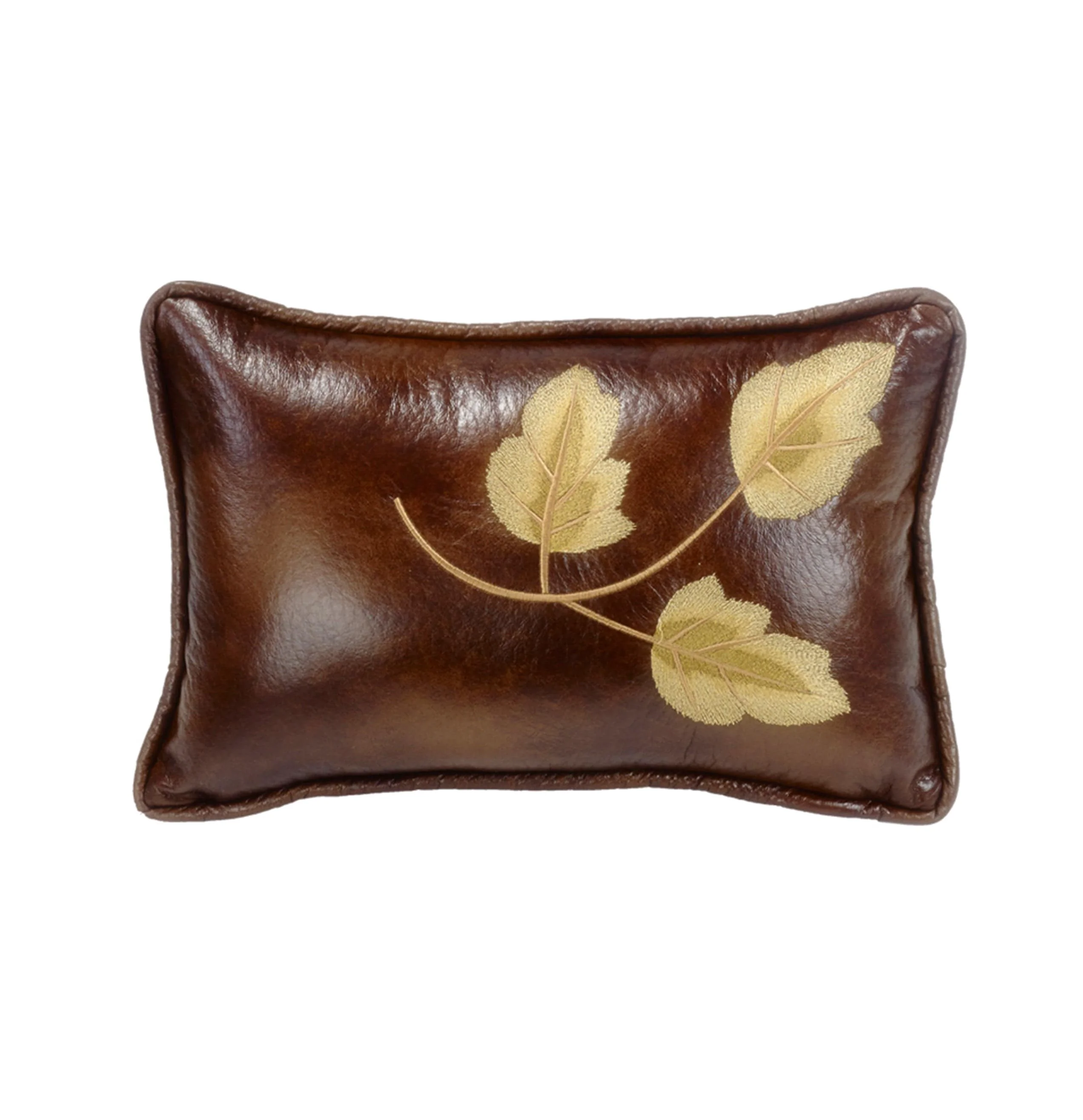 High-Grade Highland Lodge Faux Leather Lumbar Pillow Trusted