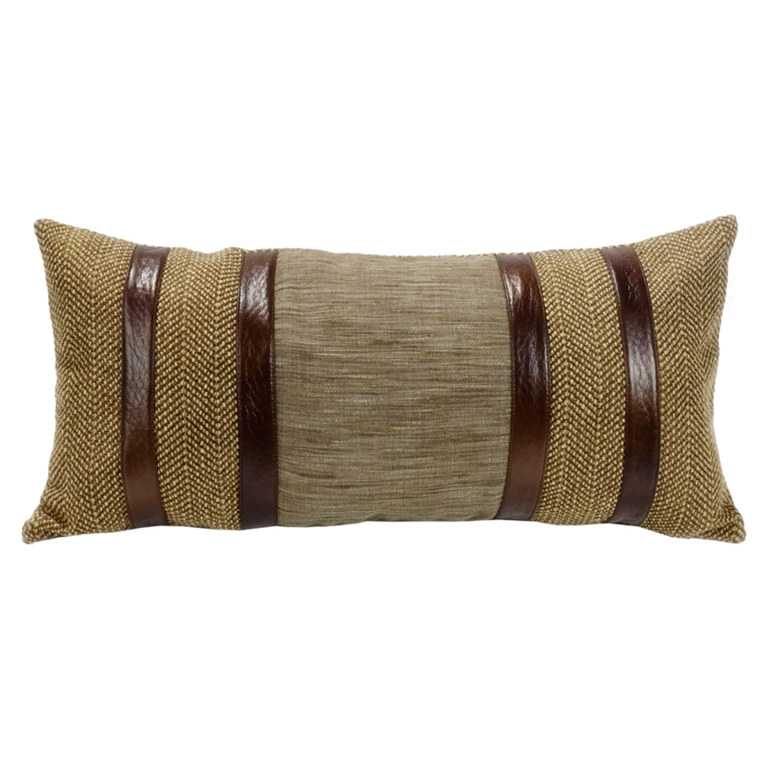 Proven Highland Lodge Herringbone Faux Leather Lumbar Pillow Lightweight