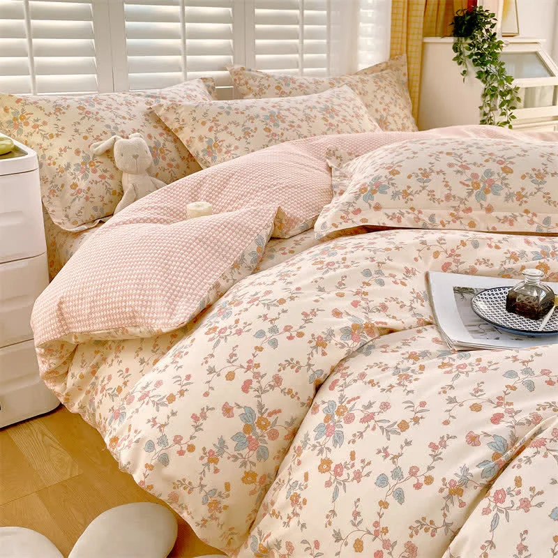 Top-Quality Ownkoti Country Style Floral Pure Cotton Bedding Set 4PCS Elite
