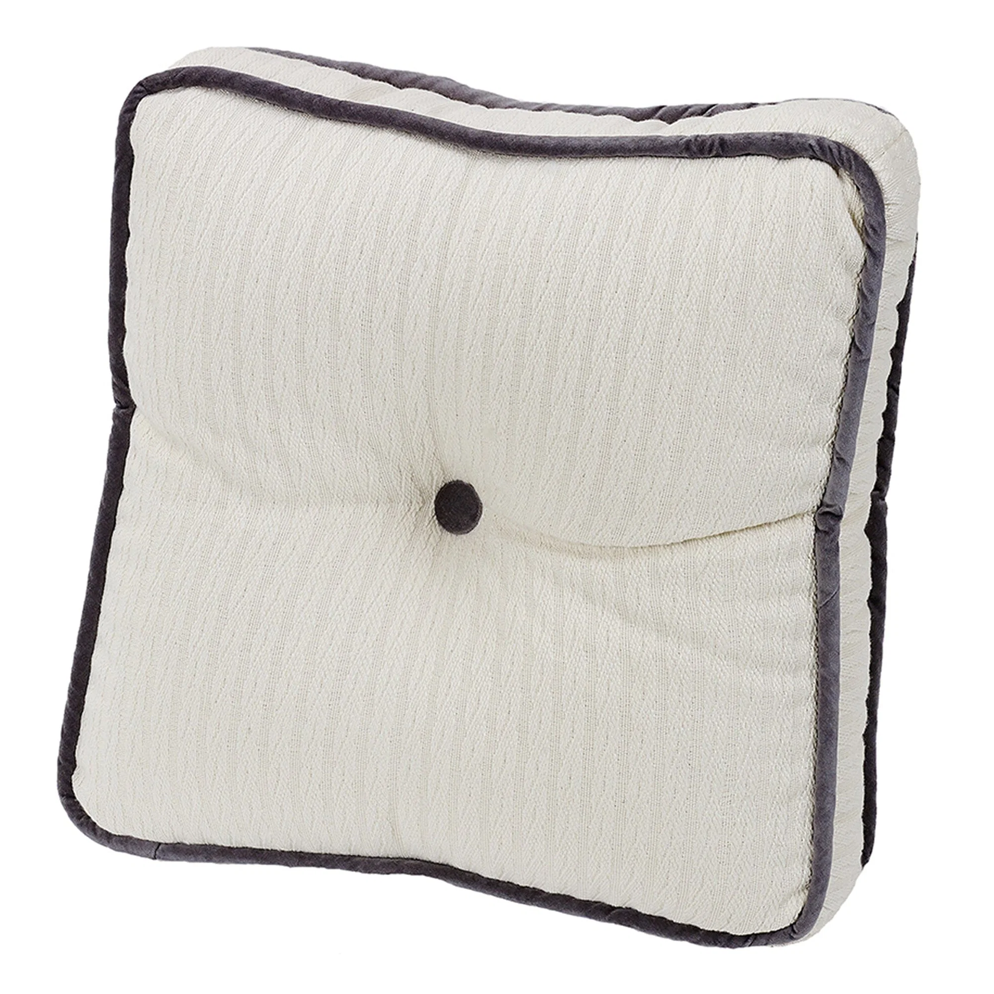 Easy-to-Use Whistler Charcoal Velvet Trimmed Tufted Box Pillow Long-Lasting