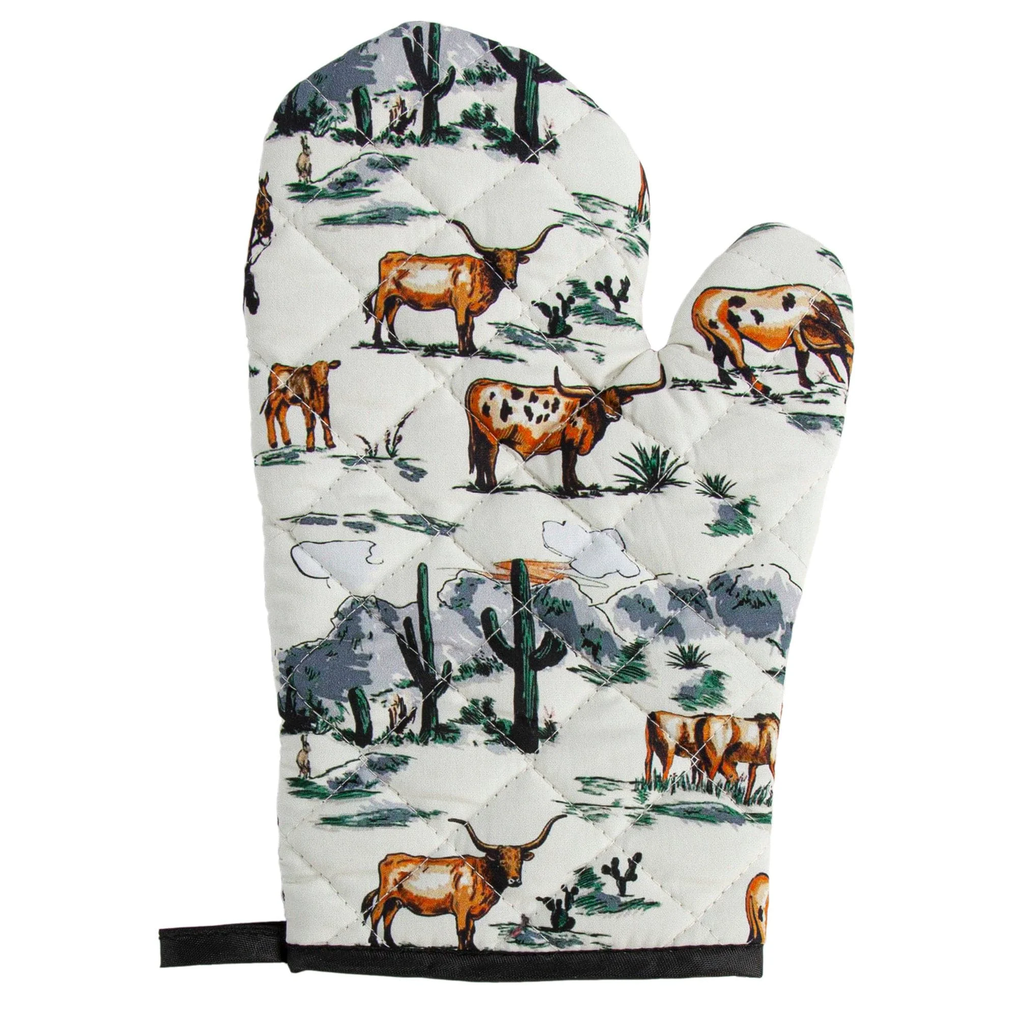 Eco-Friendly Ranch Life Oven Mitt Set 5 Pc Verified