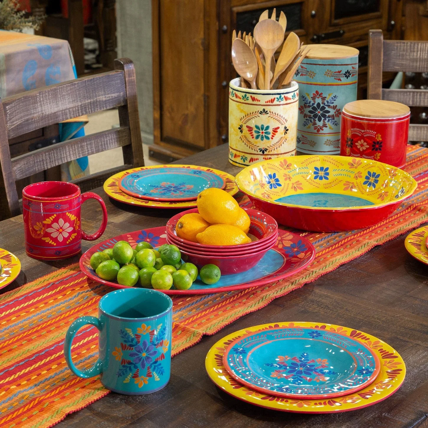 High-Grade Bonita Talavera Design Melamine Set Durable