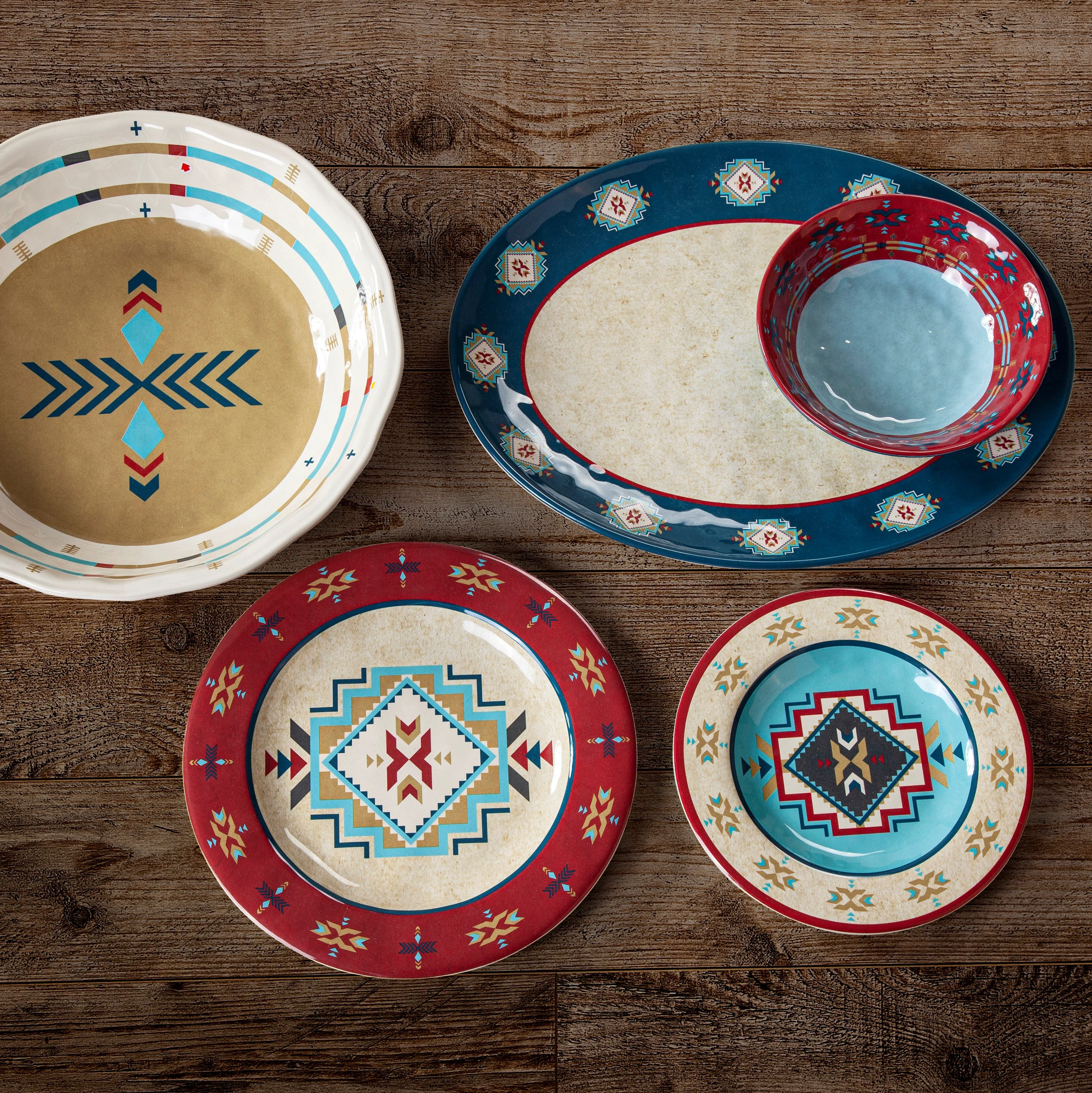 High-Performance Spirit Valley Melamine Dinnerware Set 14 Pc Reliable