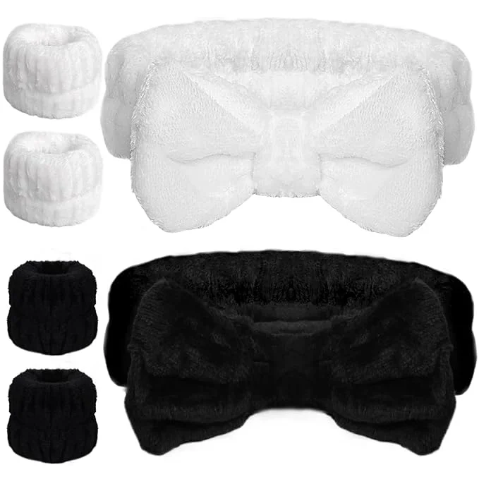 Soft WSYUB Spa Wristbands and Headband Set Expertly Made