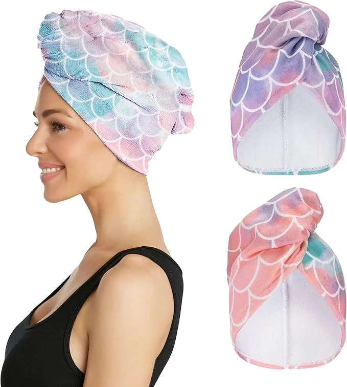 Enhanced Turbie Twist 2-Pack Microfiber Hair Towel Natural