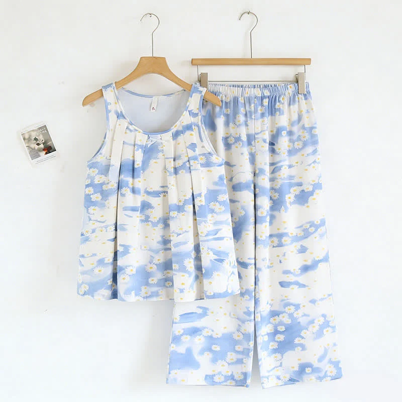 Advanced Ownkoti Daisy Cotton Tank amp Pants Sleepwear Refined