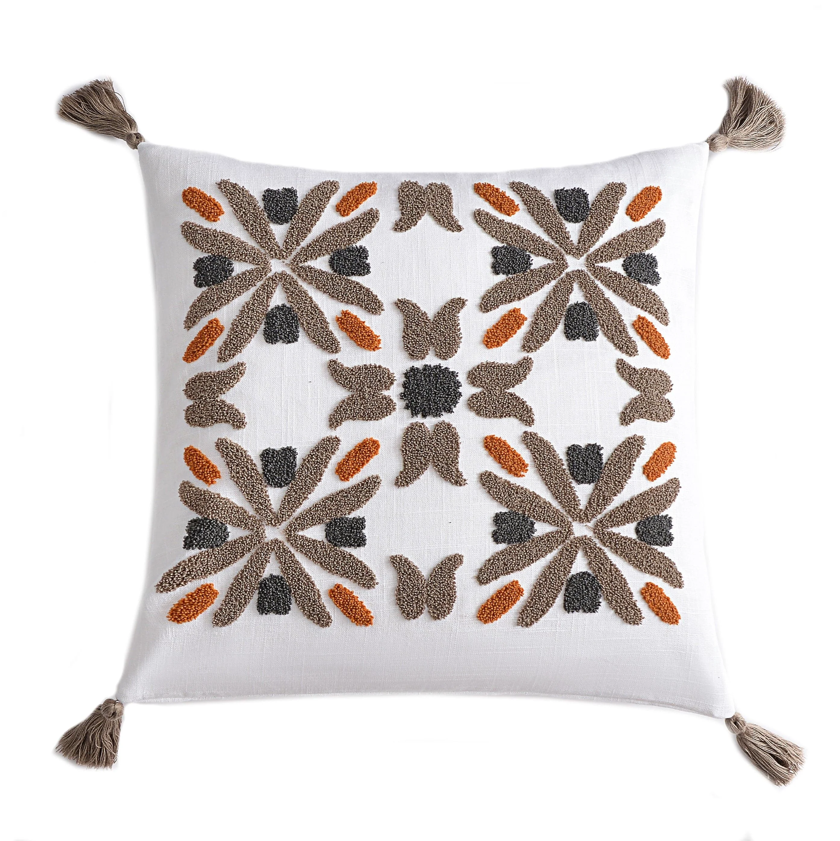 Easy-to-Use Abbie Crewel Embroidery Pillow Detailed